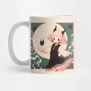 Paper Illustration of Devil Girl Mug